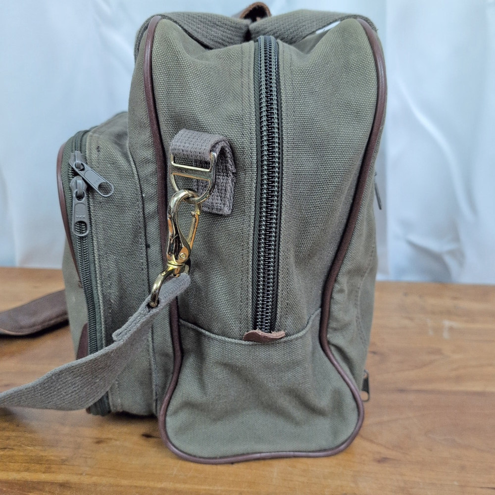 Land's End Vintage Canvas & Leather Travel Bag - Picture 9 of 9